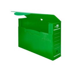 Caja archivo definitivo plastico liderpapel lomo 100 mm verde 360x100x260 mm