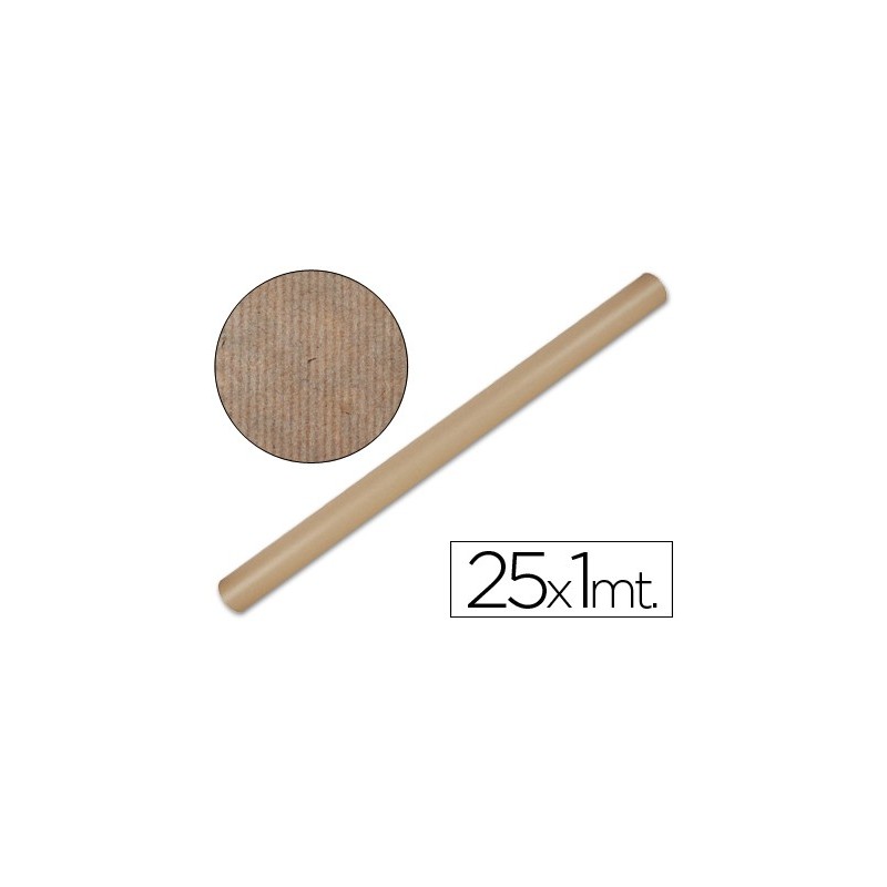 Papel kraft liderpapel marron rollo 25x1 mt