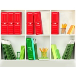 Caja archivo definitivo plastico liderpapel lomo 100 mm rojo 360x100x260 mm