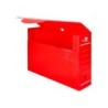 Caja archivo definitivo plastico liderpapel lomo 100 mm rojo 360x100x260 mm
