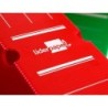 Caja archivo definitivo plastico liderpapel lomo 100 mm rojo 360x100x260 mm