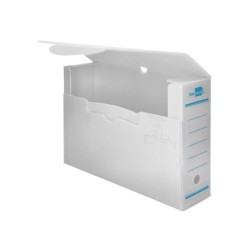 Caja archivo definitivo plastico liderpapel lomo 100 mm blanco 360x100x260 mm