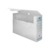 Caja archivo definitivo plastico liderpapel lomo 100 mm blanco 360x100x260 mm
