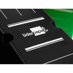Caja archivo definitivo plastico liderpapel lomo 100 mm negro 360x100x260 mm