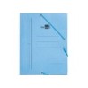 Carpeta liderpapel gomas cuarto 3 solapas carton pintado azul
