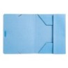 Carpeta liderpapel gomas cuarto 3 solapas carton pintado azul