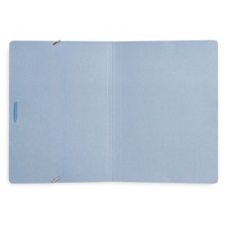 Carpeta liderpapel gomas folio sencilla carton pintado azul