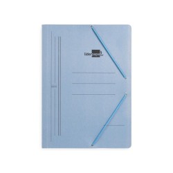 Carpeta liderpapel gomas folio sencilla carton pintado azul