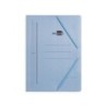 Carpeta liderpapel gomas folio sencilla carton pintado azul