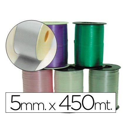 Cinta fantasia 500 mt x 5 mm plata