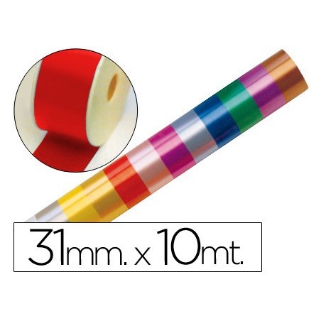 Cinta fantasia 10 mt x 31 mm rojo