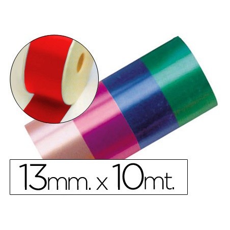 Cinta fantasia 10 mt x 13 mm rojo