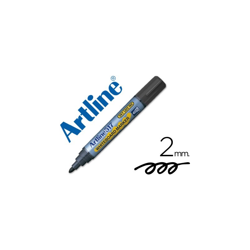 Rotulador artline pizarra ek-517 negro -punta redonda 2 mm -tinta de bajo olor