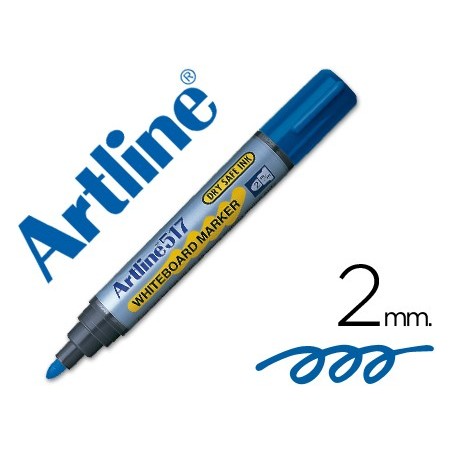 Rotulador artline pizarra ek-517 azul punta redonda 2 mm tinta de bajo olor