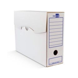 Caja archivo definitivo liderpapel 106 listados de ordenador carton reciclado 325g/m2 blanco 430x116x316 mm