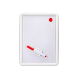 Pizarra blanca magnetica 25x35 cm con rotulador y borrador