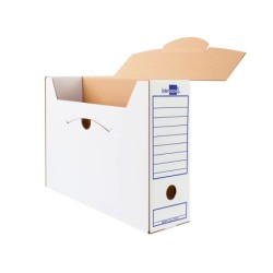 Caja archivo definitivo liderpapel 106 listados de ordenador carton reciclado 325g/m2 blanco 430x116x316 mm