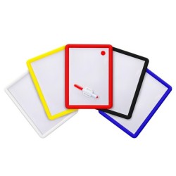 Pizarra blanca magnetica 25x35 cm con rotulador y borrador