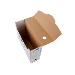 Caja archivo definitivo liderpapel 106 listados de ordenador carton reciclado 325g/m2 blanco 430x116x316 mm