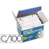 Tiza blanca antipolvo robercolor caja de 100 unidades