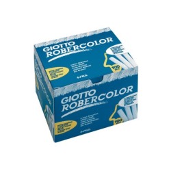 Tiza blanca antipolvo robercolor caja de 100 unidades