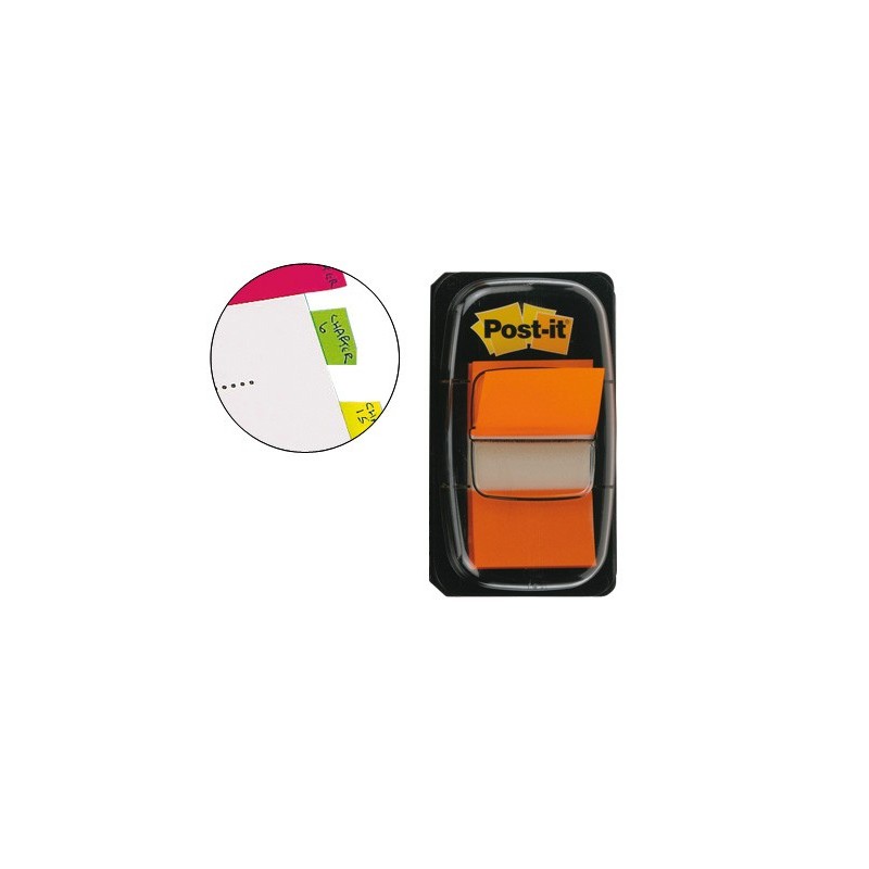 Banderitas separadoras 680-4 naranja dispensador de 50 unidades