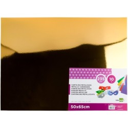 Cartulina liderpapel 50x65 cm 235g/m2 metalizada oro