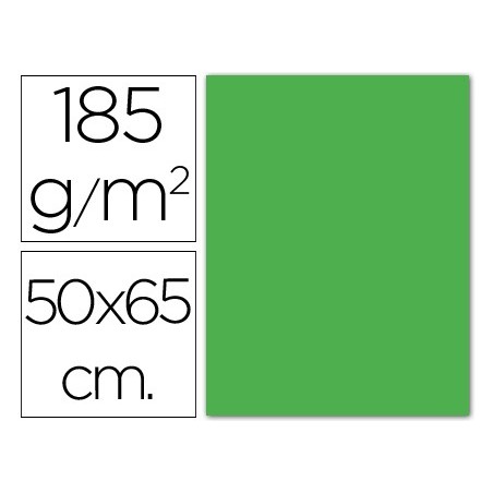 Cartulina guarro verde manzana 50x65 cm 185 gr
