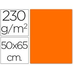 Cartulina fluorescente naranja 50x65 cm 230 gr