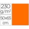 Cartulina fluorescente naranja 50x65 cm 230 gr