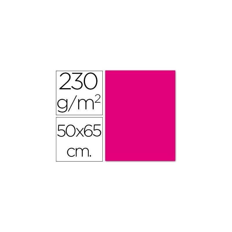 Cartulina fluorescente magenta 50x65 cm 230 gr