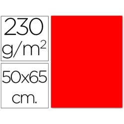 Cartulina fluorescente roja 50x65 cm 230 gr
