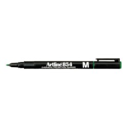 Rotulador artline retroproyeccion punta fibra permanente ek-853 verde -punta redonda 0.5 mm