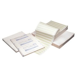 Papel continuo 240x12 blanco 2 hojas caja de 1500 juegos