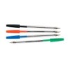 Boligrafo transparente q-connect negro medio kf26040