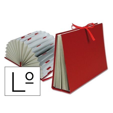 Carpeta fuelle liderpapel letras carton forrado burdeos