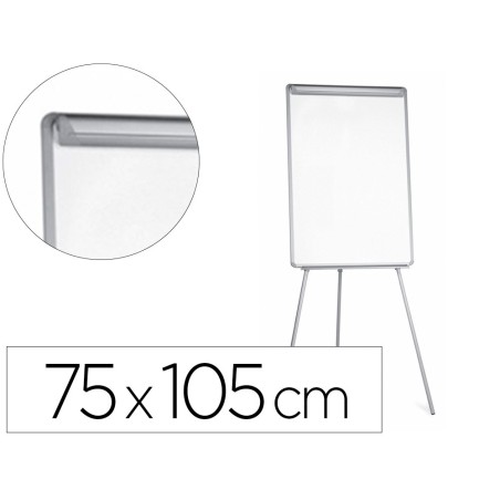 Pizarra blanca q-connect con tripode para conferencias 70x100 melamina