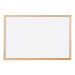 Pizarra blanca q-connect laminada marco de madera 150x100 cm