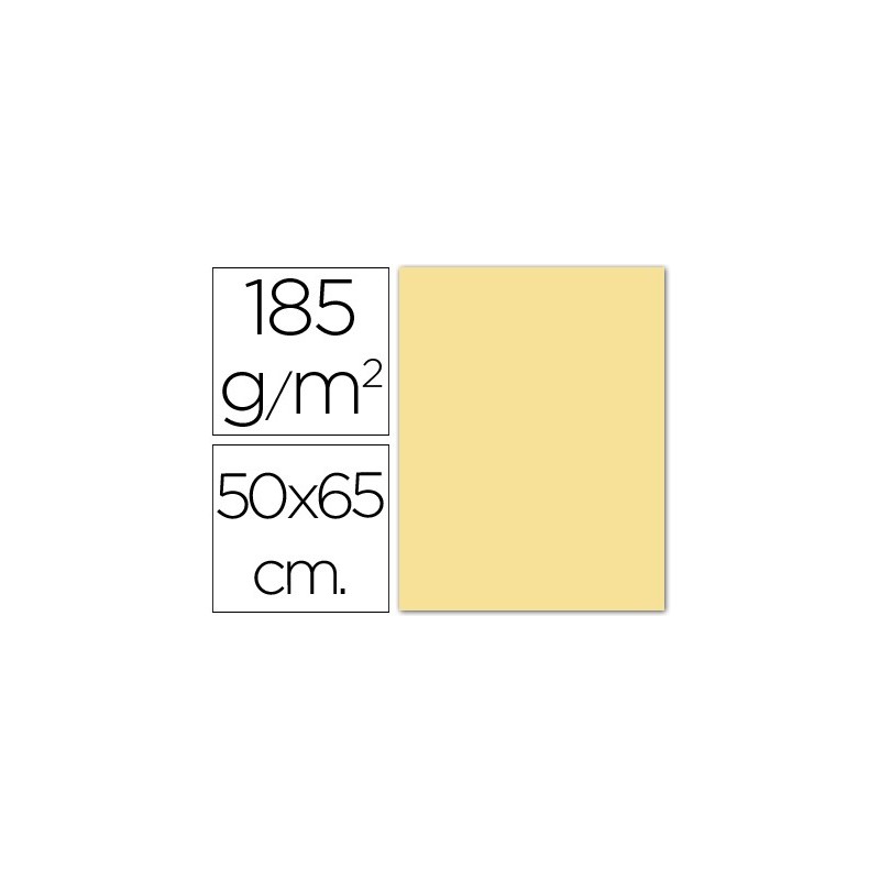 Cartulina guarro crema 50x65 cm 185 gr