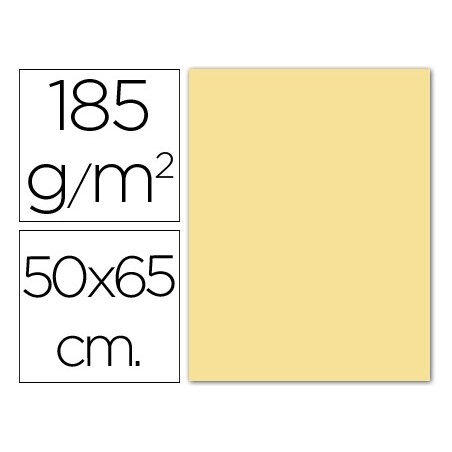 Cartulina guarro crema 50x65 cm 185 gr