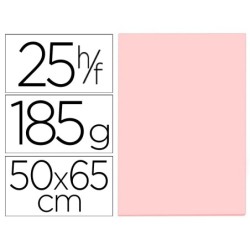Cartulina guarro rosa 50x65 cm 185 gr