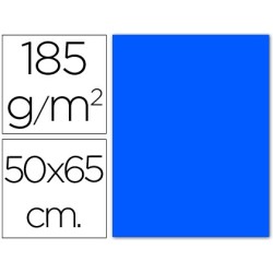 Cartulina guarro azul mar 50x65 cm 185 gr