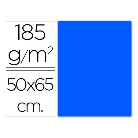 Cartulina guarro azul mar 50x65 cm 185 gr