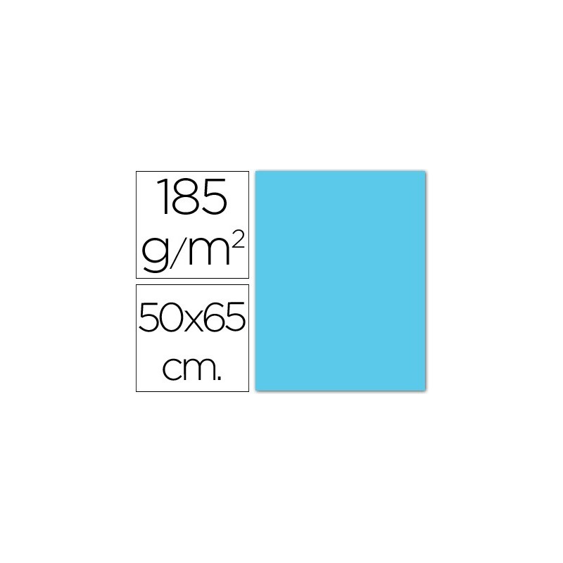 Cartulina guarro azul cielo 50x65 cm 185 gr Cartulina guarro azul cielo 50x65 cm 185 gr