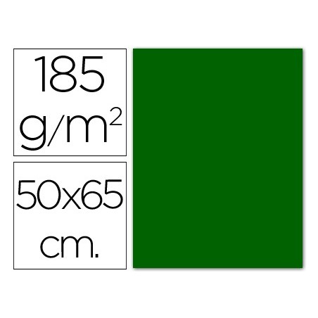 Cartulina guarro verde billar 50x65 cm 185 gr