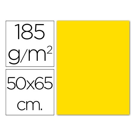 Cartulina guarro gualda 50x65 cm 185 gr