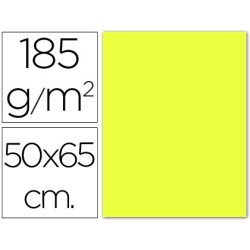 Cartulina guarro amarillo limon 50x65 cm 185 gr