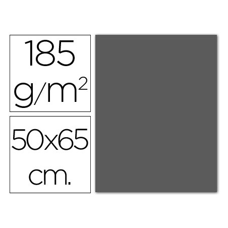 Cartulina guarro gris plomo 50x65 cm 185 gr
