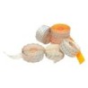 Etiquetas meto onduladas 26x16 mm pvp blanca adh 2 rollo 1200 etiquetas troqueladas