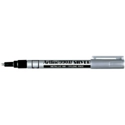 Rotulador artline marcador permanente tinta metalica ek-990 plata punta redonda 1.2 mm